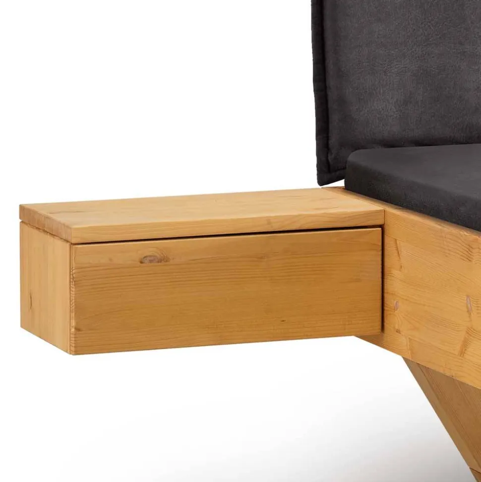 Designbett mit Holzkufen aus Kiefer gelaugt - Ravilon