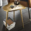 Designer Beistelltisch in Gold - Cocoa
