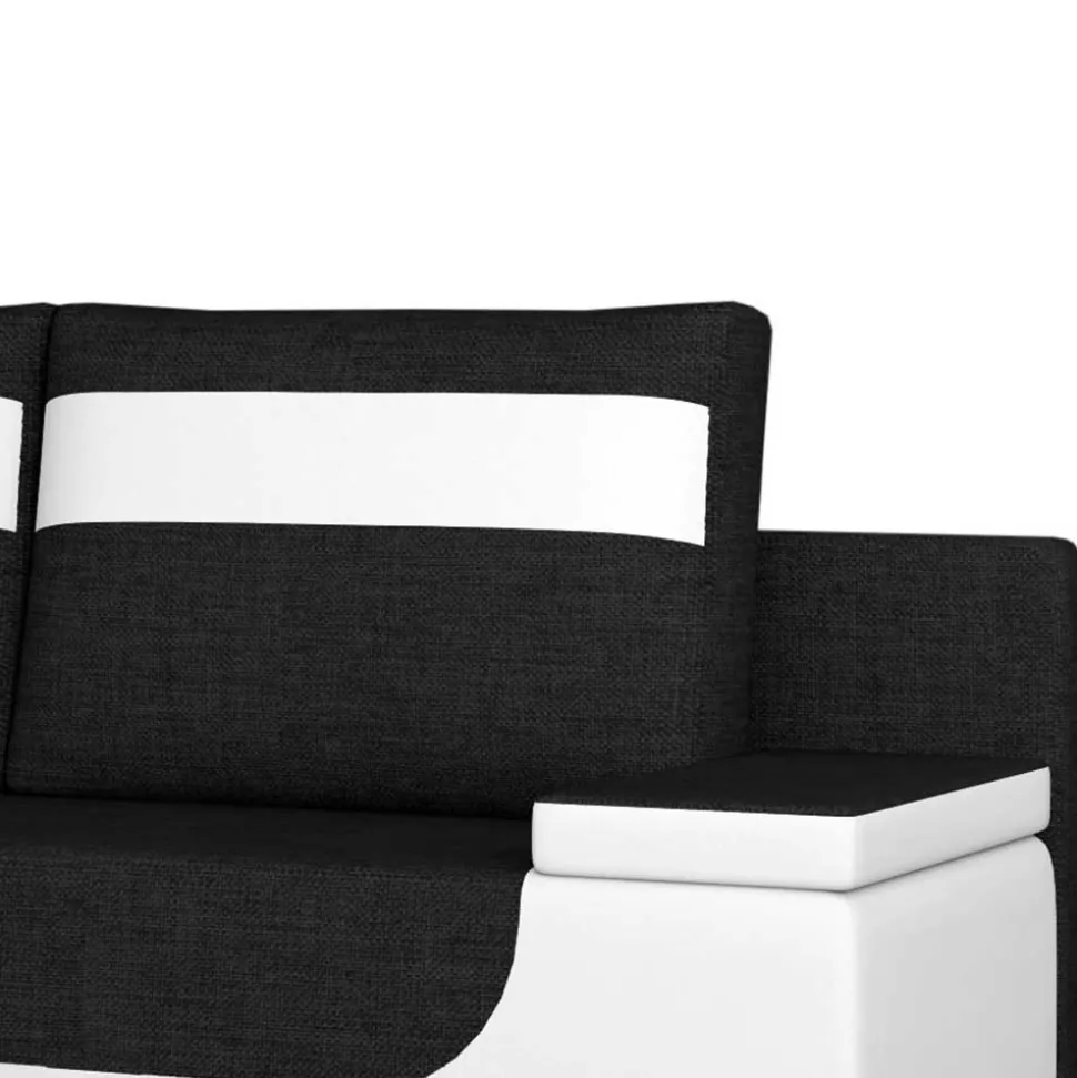 Designer Bettsofa in Schwarzbraun Weiß - Dastrata