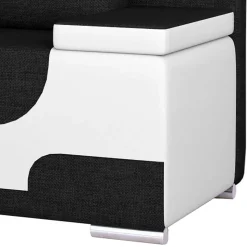 Designer Bettsofa in Schwarzbraun Weiß - Dastrata