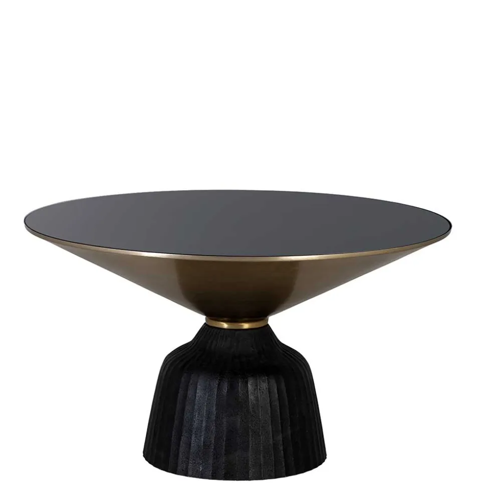 Designer Couchtisch aus Glas und Aluminium - Coralla