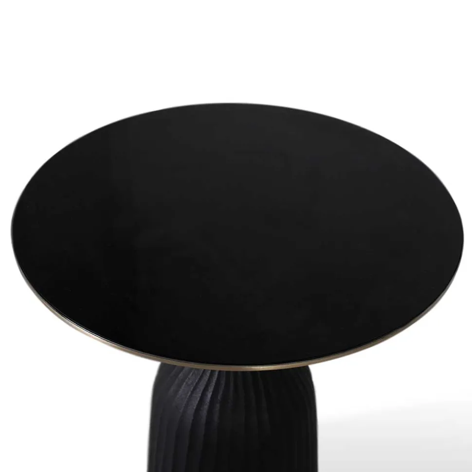 Designer Couchtisch aus Glas und Aluminium - Coralla