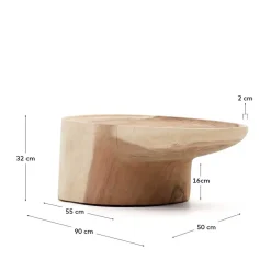 Designer Couchtisch aus Mungur Massivholz - Stanza