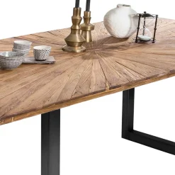 Designer Esstisch aus Recyclingholz Teak - Lolly