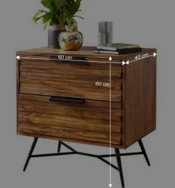 Designer Nachtkommode mit 60 cm Breite - Dicna
