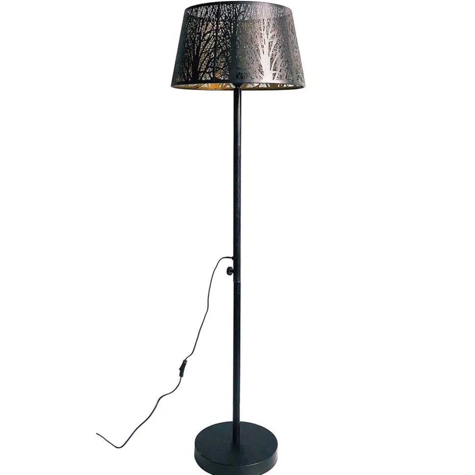 Designer Stehlampe in Schwarz & Messingfarben - Milana