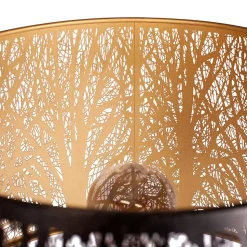 Designer Stehlampe in Schwarz & Messingfarben - Milana