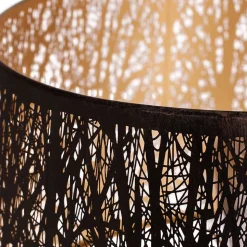 Designer Stehlampe in Schwarz & Messingfarben - Milana