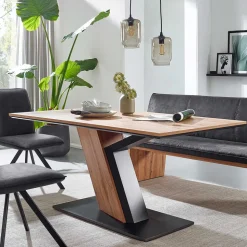 Designer Säulentisch in Wildeiche NB - Craig