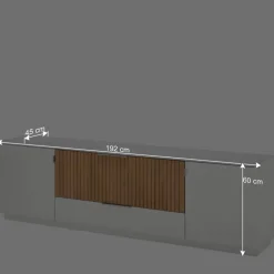 Designer TV Wohnwand in Weiß - Miloris (dreiteilig)