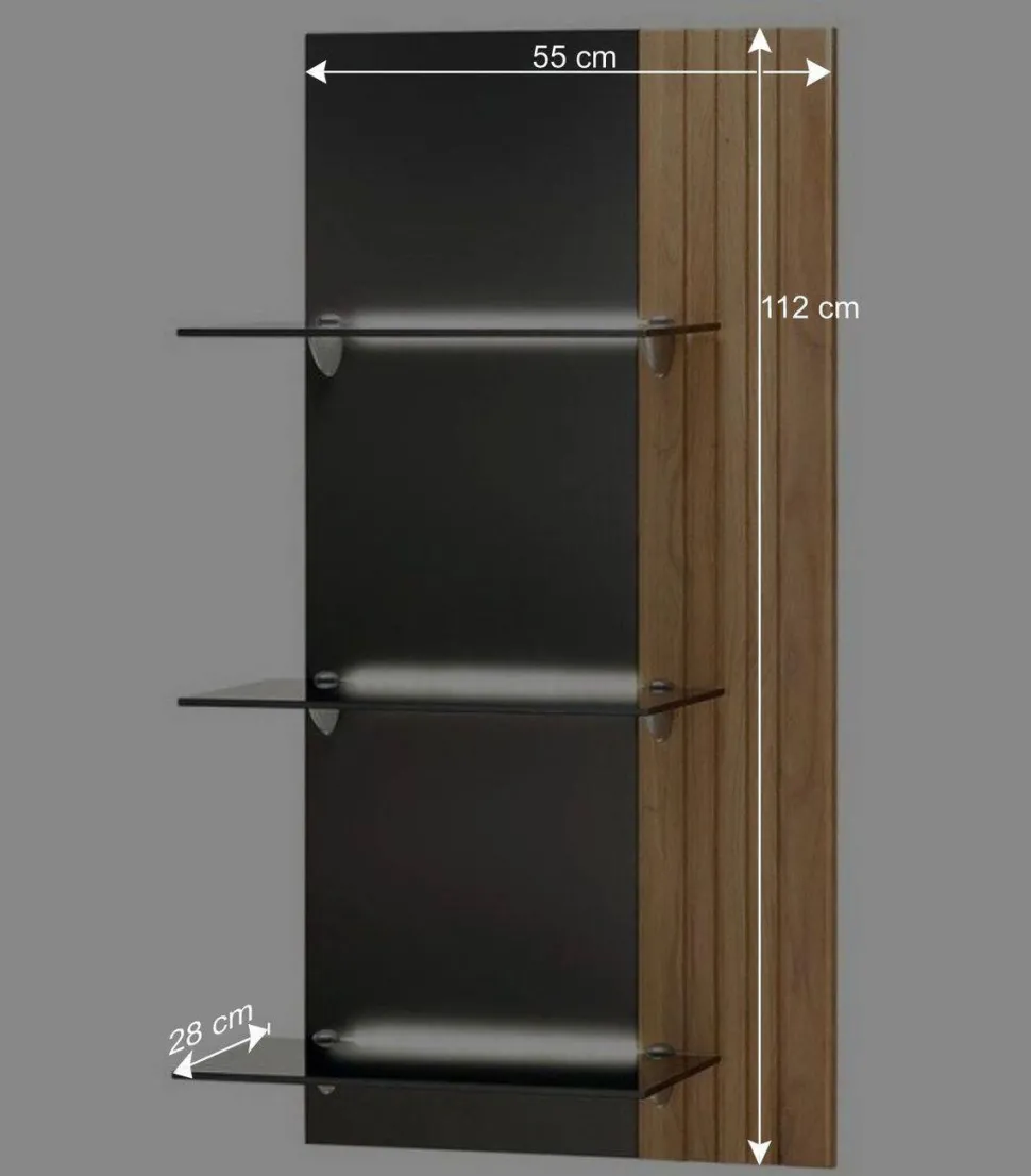 Designer TV Wohnwand Set in Anthrazit - Cruzca (dreiteilig)