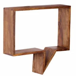 Designer Wandregal Set Hoslo aus Massivholz Sheesham (zweiteilig)