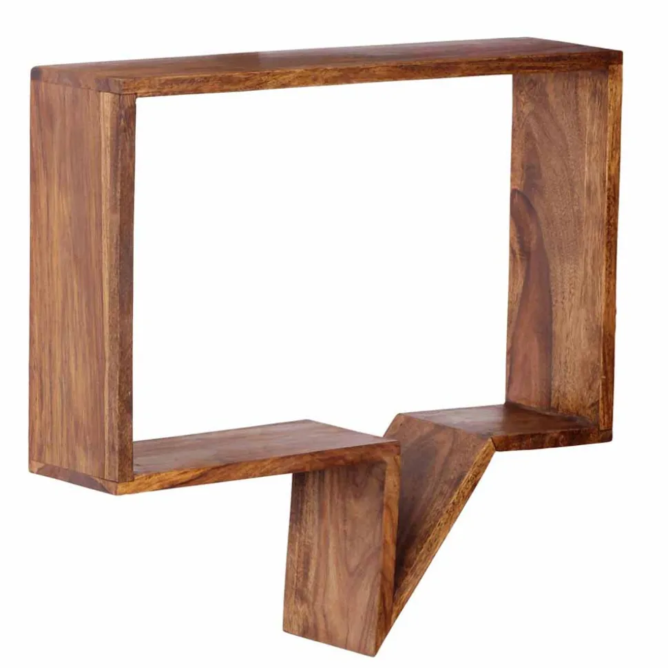 Designer Wandregal Set Hoslo aus Massivholz Sheesham (zweiteilig)