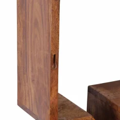 Designer Wandregal Set Hoslo aus Massivholz Sheesham (zweiteilig)