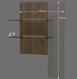 Designer Wohnwand Möbel 290 cm breit - Miloris (dreiteilig)