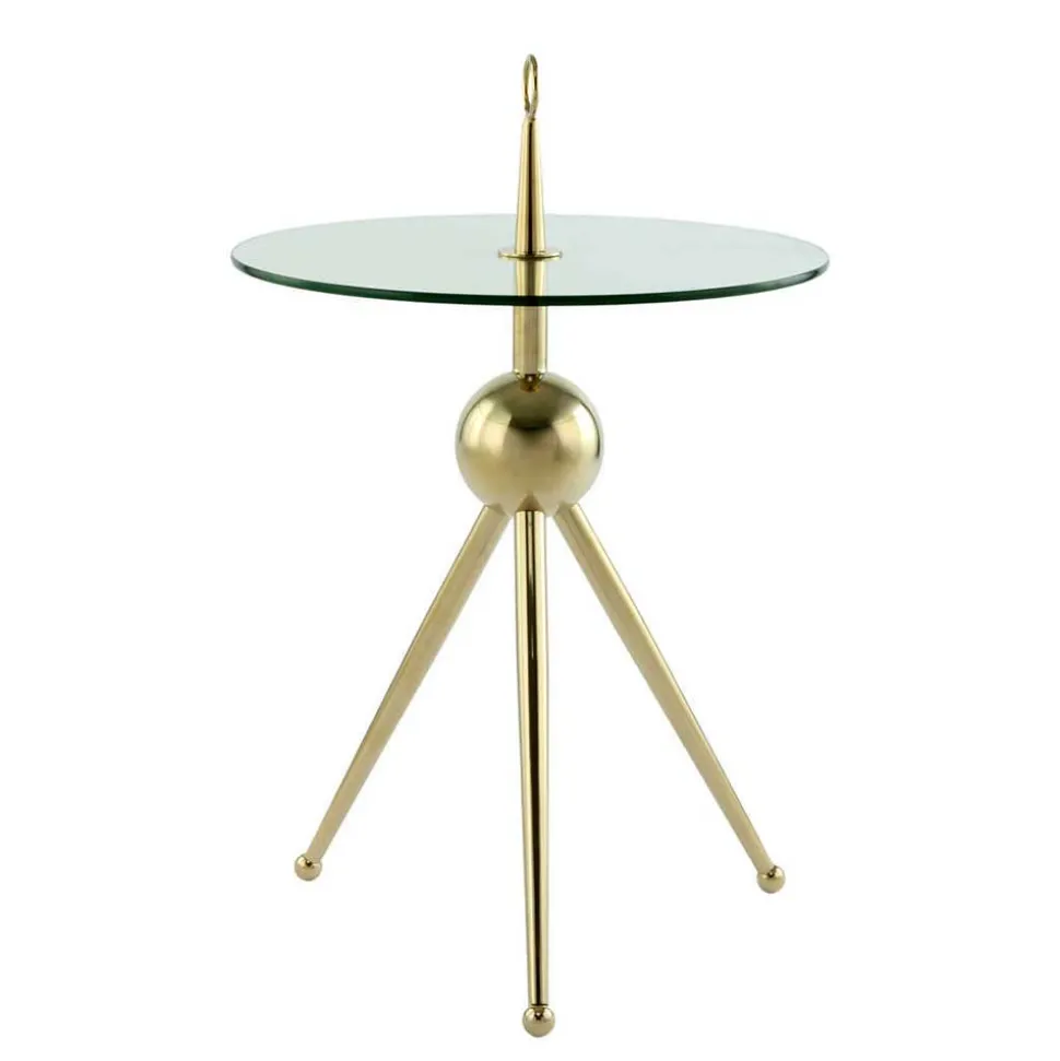 Designer-Beistelltisch mit Glasplatte - Tellimo