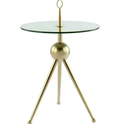 Designer-Beistelltisch mit Glasplatte - Tellimo