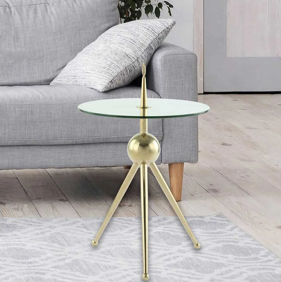 Designer-Beistelltisch mit Glasplatte - Tellimo