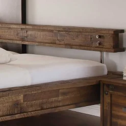 Designerbett Locester in Braun