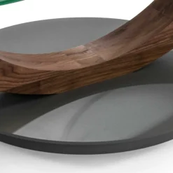 Designertisch fürs Wohnzimmer mit runden Glasplatten - Emre