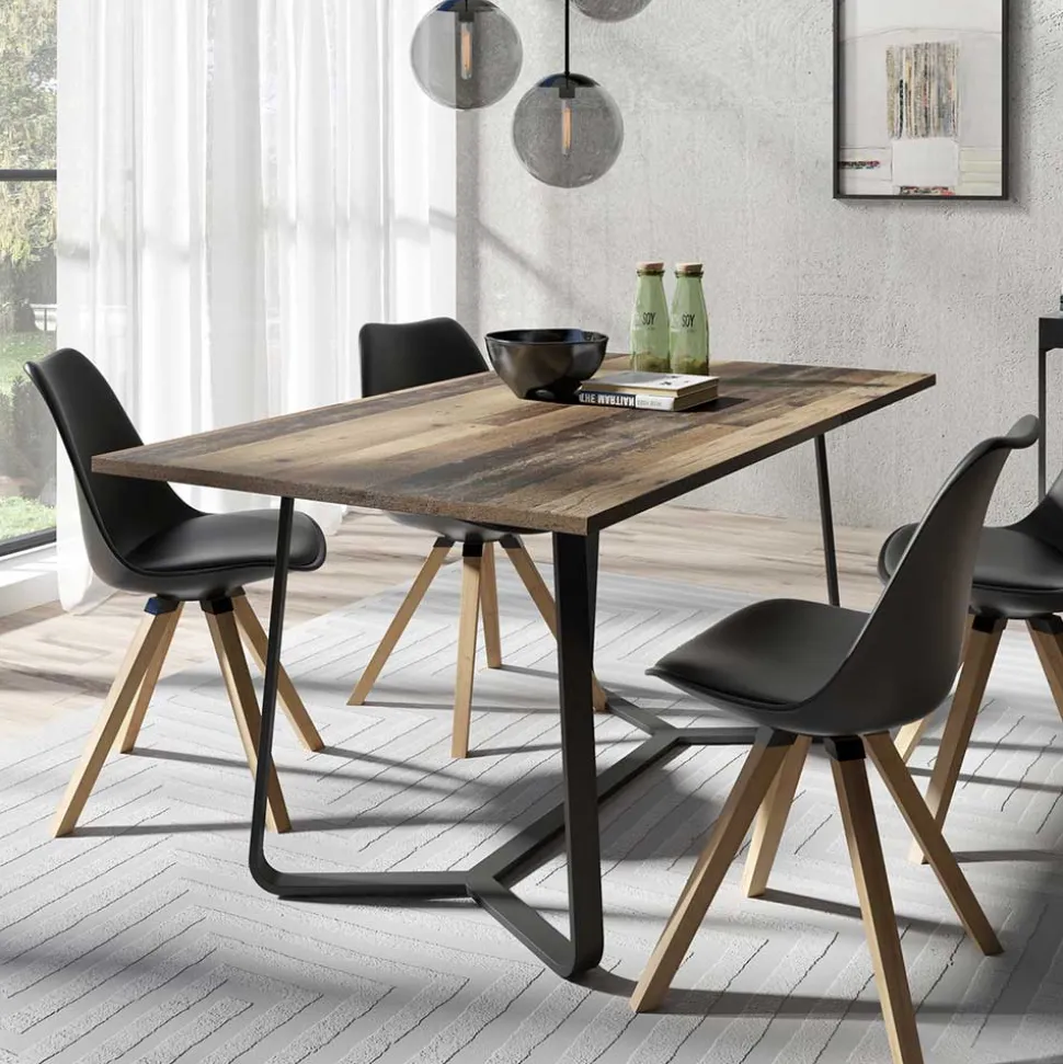 Design-Esstisch in Altholz Optik - Ponzet