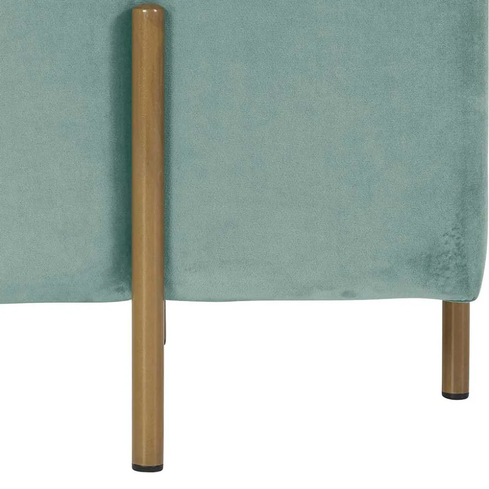 Designhocker in Graugrün Samt - Strong