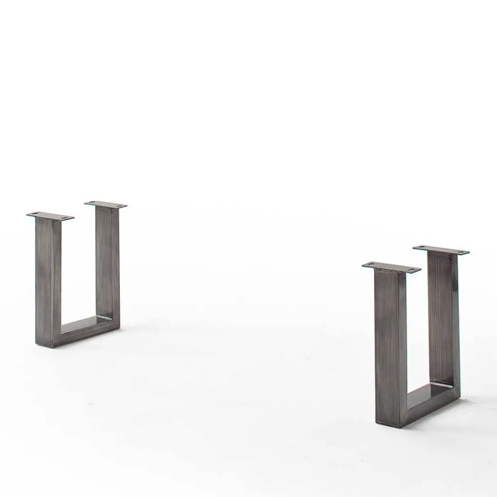 Design-Küchenbank mit Baumkanten Akazie Grau - Salmasion