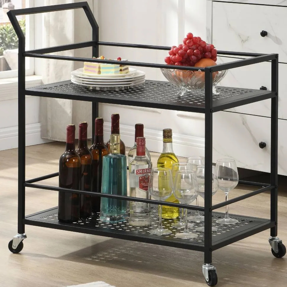 Design-Küchenwagen in Schwarz - Panfreda