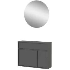 Design-Kommode mit Spiegel Set - Flemingo (zweiteilig)