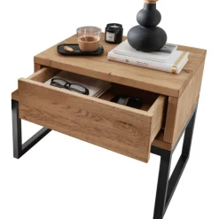 Design-Nachttisch aus Wildeiche Massivholz - Sangre