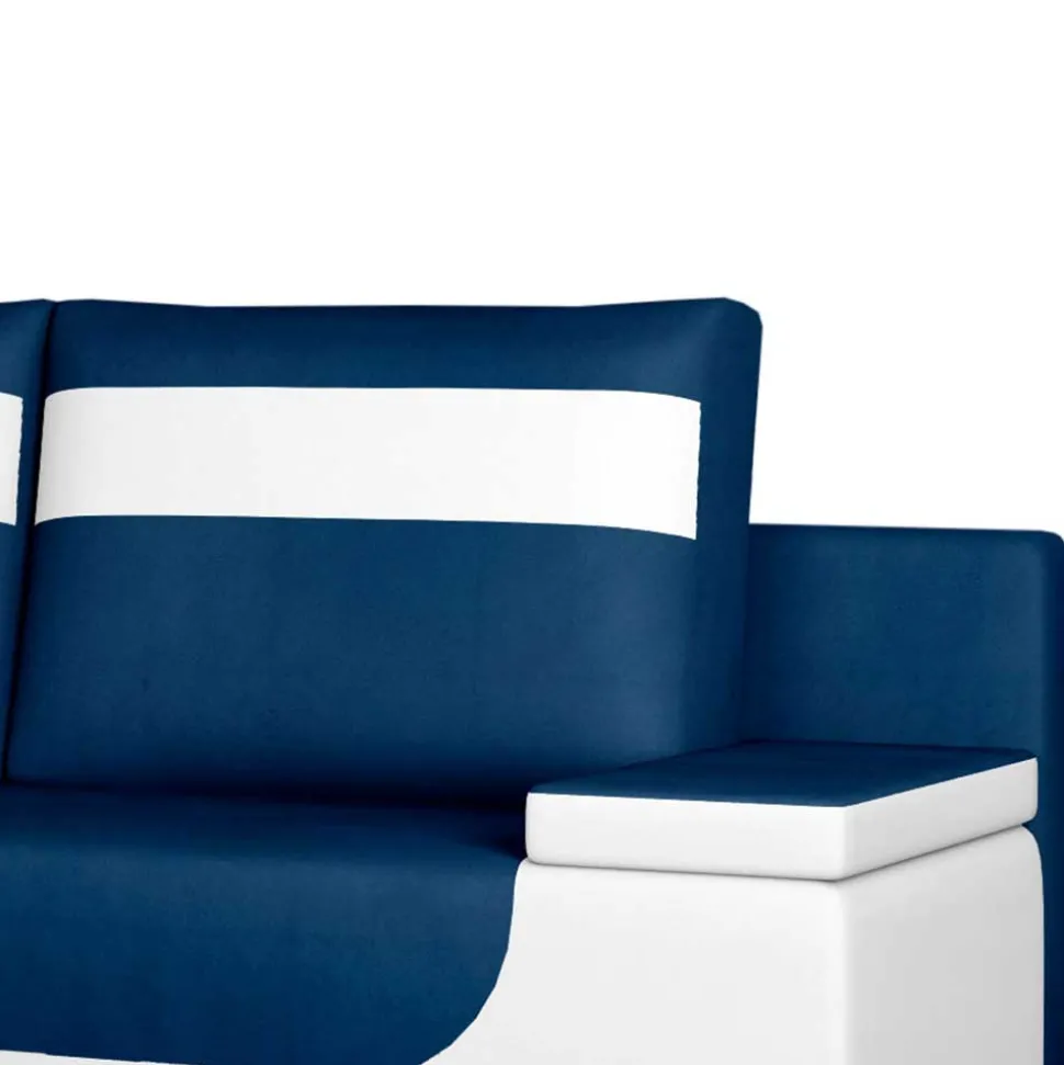 Design-Schlafcouch in Dunkelblau und Weiß - Sella