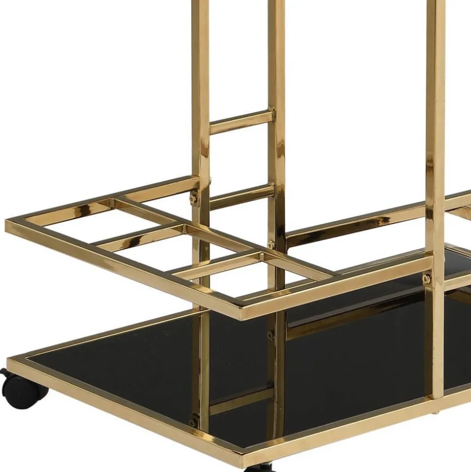 Design-Servierwagen in Schwarz Glas - Ranieros