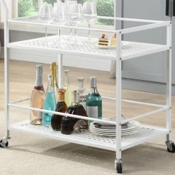 Design-Servierwagen in Weiß - Marian