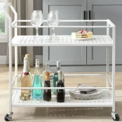 Design-Servierwagen in Weiß - Marian