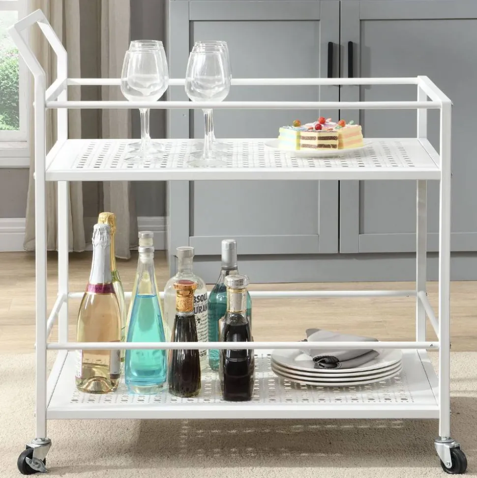 Design-Servierwagen in Weiß - Marian