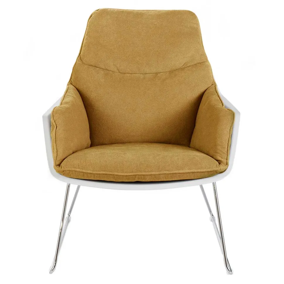 Designsessel in Gelb und Weiß - Navarra (2er Set)