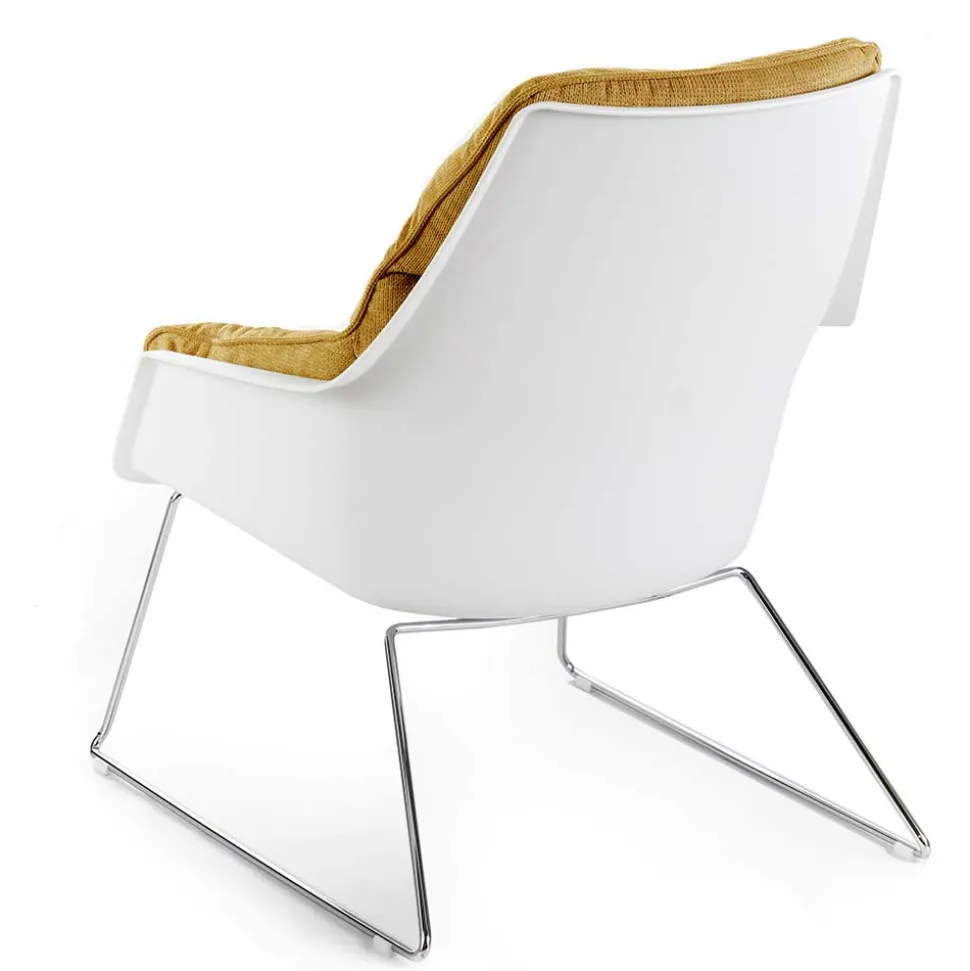 Designsessel in Gelb und Weiß - Navarra (2er Set)