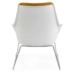 Designsessel in Gelb und Weiß - Navarra (2er Set)