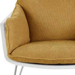 Designsessel in Gelb und Weiß - Navarra (2er Set)