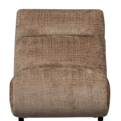 Designsessel in Hellbraun Chenille - Glacita