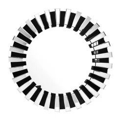 Designspiegel in Silber und Schwarz - Yarah