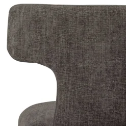 Designstühle in Dunkelbraun Stoff - Mestecan (2er Set)