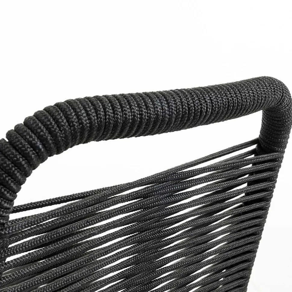 Designstuhl aus Kordel & Stahl - Loeesa (2er Set)