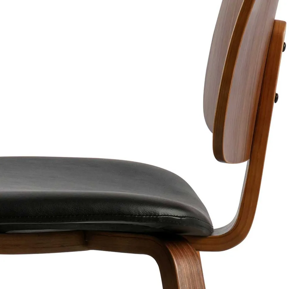 Designstuhl aus Kunstleder & Schichtholz - Riostar