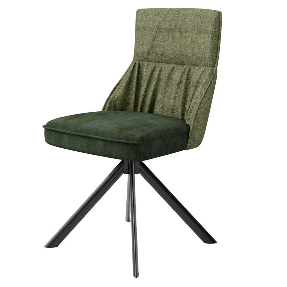 Designstuhl in Grün Material Mix - Hollabrunn (2er Set)