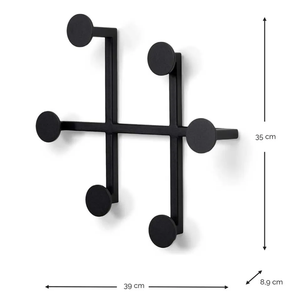 Design-Wandgarderobe aus Stahl - Finalys