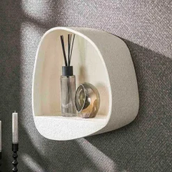 Design-Wandregal in Beige - Mayo