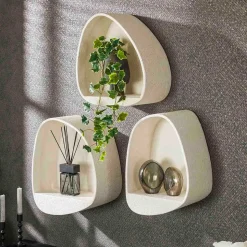 Design-Wandregal in Beige - Mayo