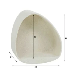 Design-Wandregal in Beige - Mayo