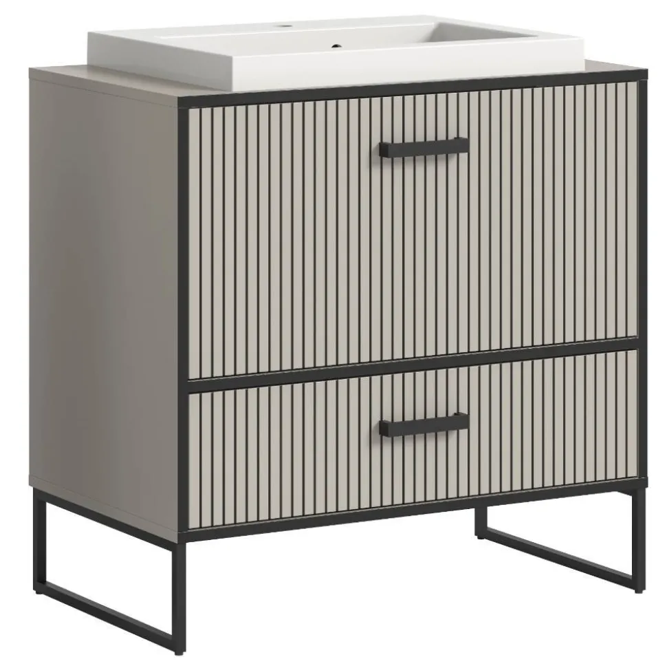 Design-Waschtisch mit Aufsatzwaschbecken - Xena